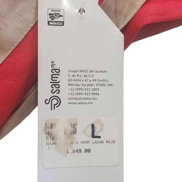 Luxe Linen Strapless Open Back Jump Suit-Wide Leg-NWT-Resortwear-Coastal Chic-L - Picture 11 of 13